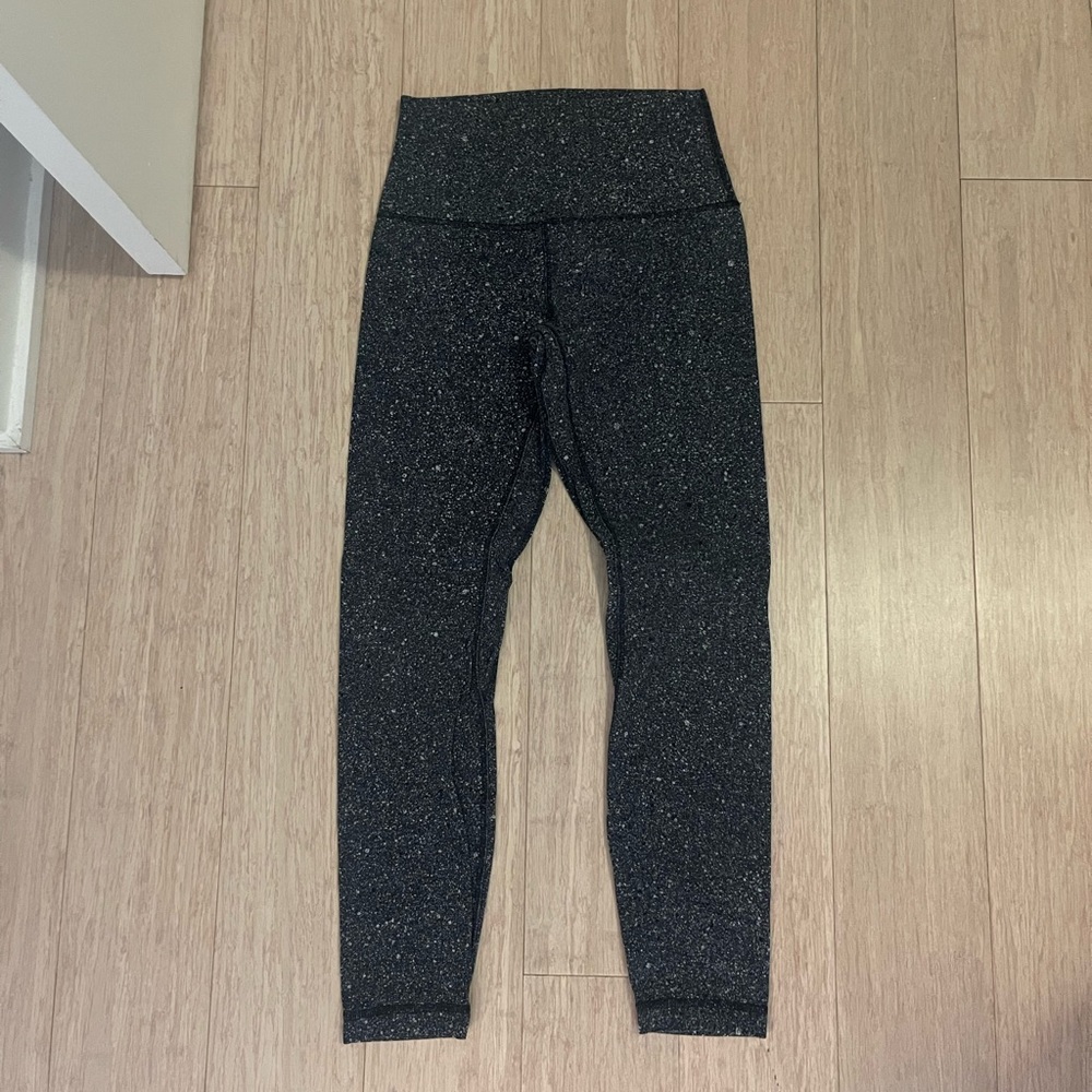 Lululemon Black Gray Speckled Leggings